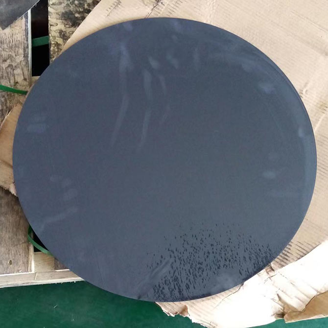 加工實例：直徑560mm石墨圓柱橫切效果